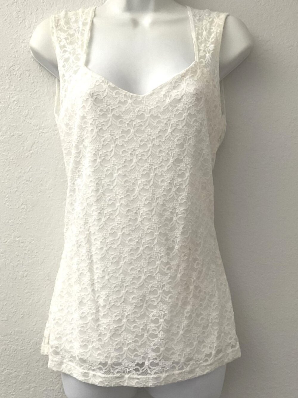 🌸 VINTAGE Y2K DEB FLORAL LACE TANK TOP 🌸